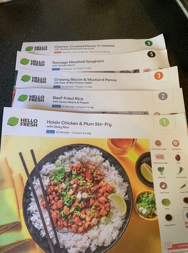 hello fresh menu